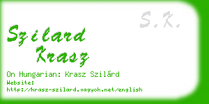 szilard krasz business card