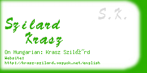 szilard krasz business card